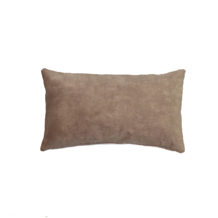 Sierkussen Beau velvet taupe 25 x 45 cm