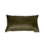 Sierkussen Kyla eco-leer olijfgroen 25 x 45 cm