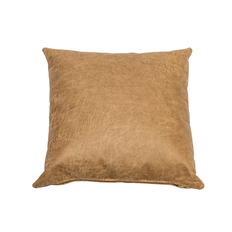 Sierkussen Kyla eco-leer beige 45 x 45 cm