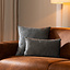 Sierkussen Myles stof gemêleerd antraciet 25 x 45 cm