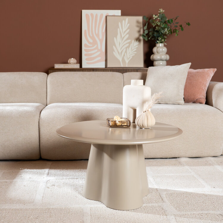 Salontafel Orion rond ø70 cm taupe