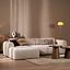 Hoekbank Maine chenille stof beige links