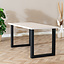 Eettafel Alec melamine beige 160 x 80 cm