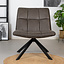 Industriële fauteuil Eevi antraciet eco-leer