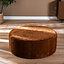 Poef Elle rond chenille koper ø100 cm