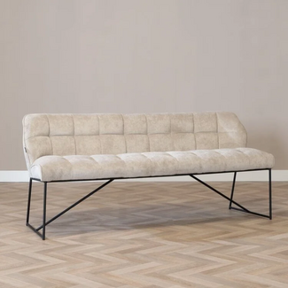 Scandinavische eetkamerbank Jelle taupe 155 cm
