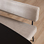 Scandinavische eetkamerbank Espen taupe gerecyclede stof 190 cm