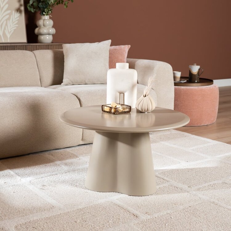 Salontafel Orion rond ø70 cm taupe