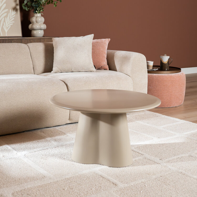 Salontafel Orion rond ø70 cm taupe