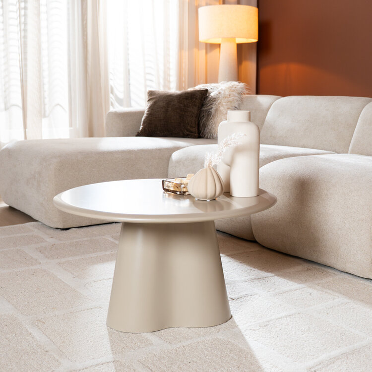Salontafel Orion rond ø70 cm taupe