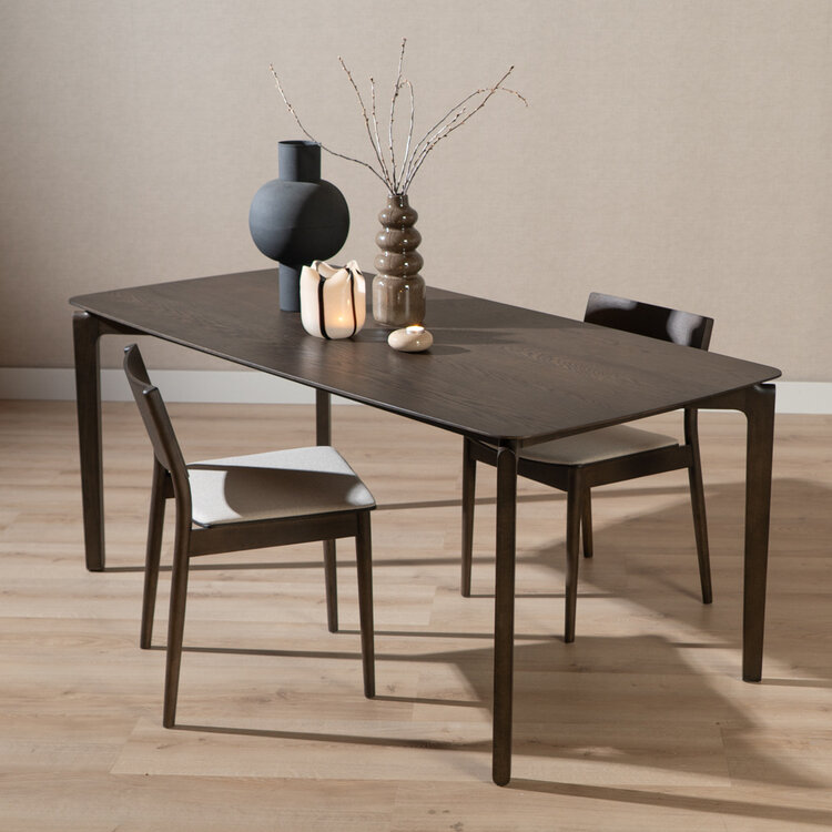 Scandinavische eettafel Cala walnoot 180 x 90 cm