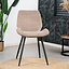 Velvet eetkamerstoel Toby taupe