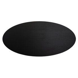 Tafelblad Roan ovaal melamine zwart 270 x 130 cm