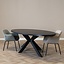 Eettafel Carl melamine zwart ovaal 270 x 130 cm