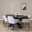 Eettafel Carl melamine zwart ovaal 270 x 130 cm