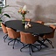 Eettafel Dio melamine zwart ovaal 270 x 130 cm