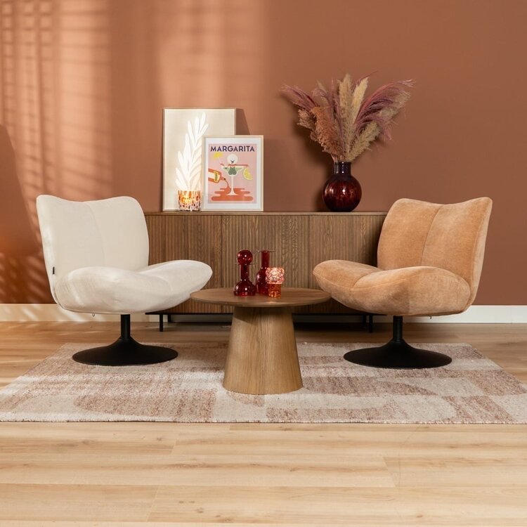 Draaifauteuil Lise chenille terracotta