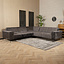 Velvet hoekbank Vegas antraciet links/rechts