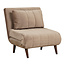 Velvet slaapfauteuil Hanna taupe