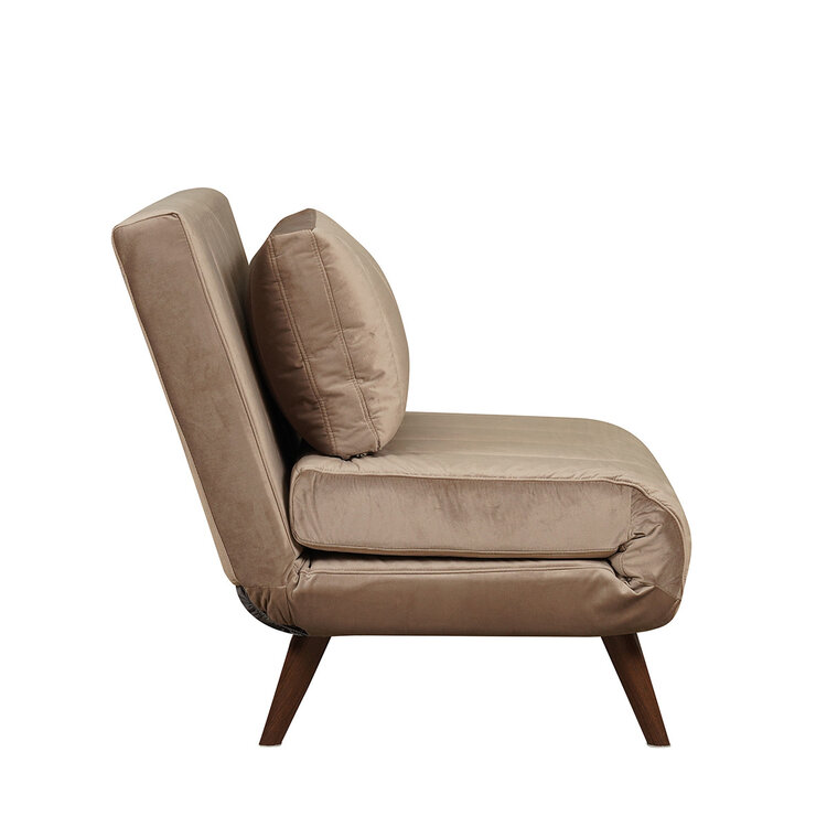 Velvet slaapfauteuil Hanna taupe