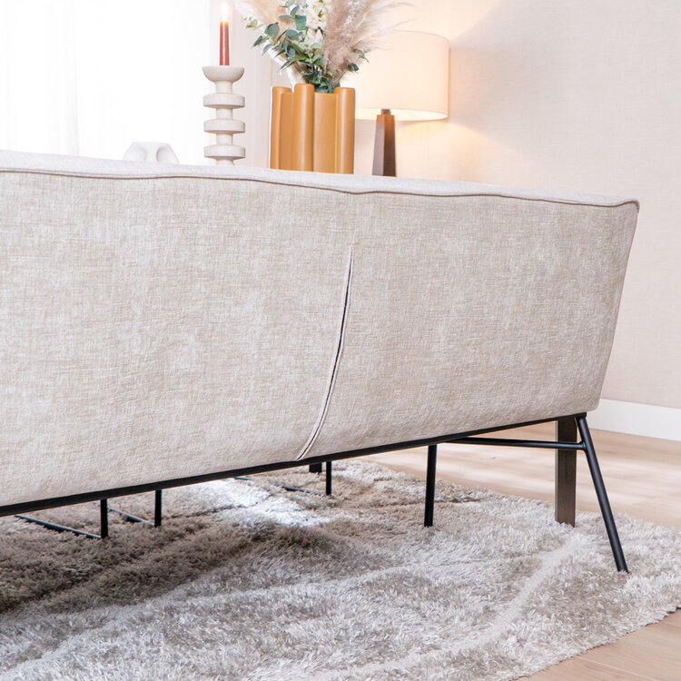 Eetkamerbank Momo chenille sand 155 cm