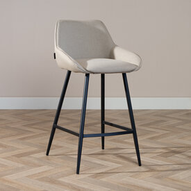 Scandinavische barkruk Lova gerecyclede stof taupe 68 cm
