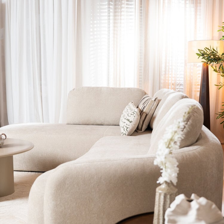 Hoekbank Vienna chenille beige links