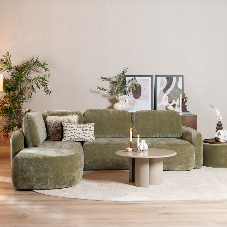 Hoekbank Vienna chenille groen links