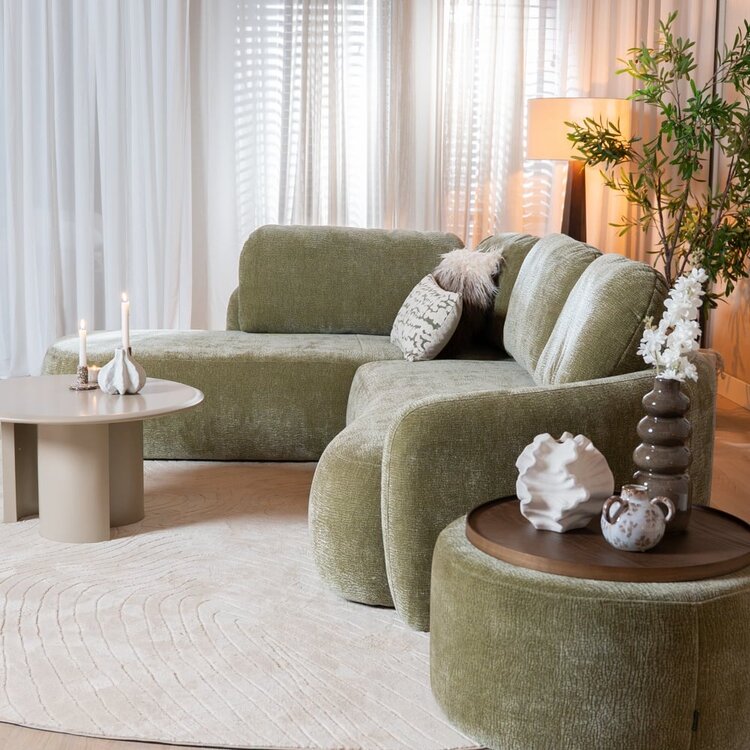 Hoekbank Vienna chenille groen links