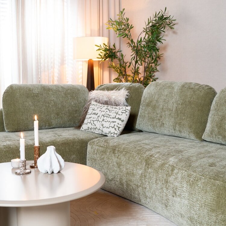 Hoekbank Vienna chenille groen links