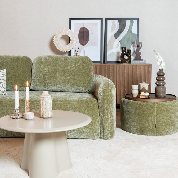 2,5-zitsbank Vienna chenille groen