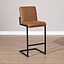 Industriële barkruk Block cognac eco-leer 79 cm