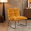 Velvet fauteuil Malaga okergeel