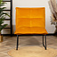 Velvet fauteuil Malaga okergeel