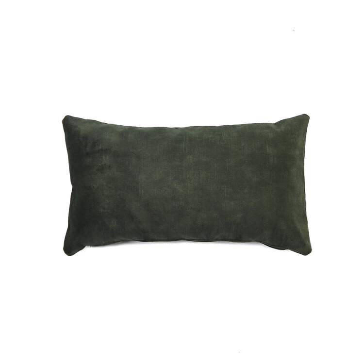 Sierkussen Beau velvet donkergroen 25 x 45 cm