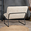 Scandinavische fauteuil Merle taupe/beige stof gemêleerd