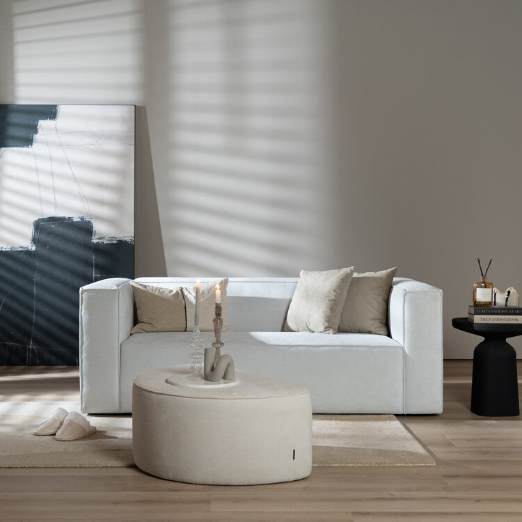 Scandinavische bank Memphis 2,5-zits off white stof gemêleerd