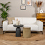 Scandinavische bank Vegas 2,5-zits off white stof gemêleerd
