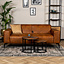 Industriële bank 2,5-zits Vegas eco-leer cognac