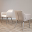 Scandinavische eetkamerstoel Elin taupe gerecyclede stof