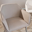 Scandinavische eetkamerstoel Elin taupe gerecyclede stof