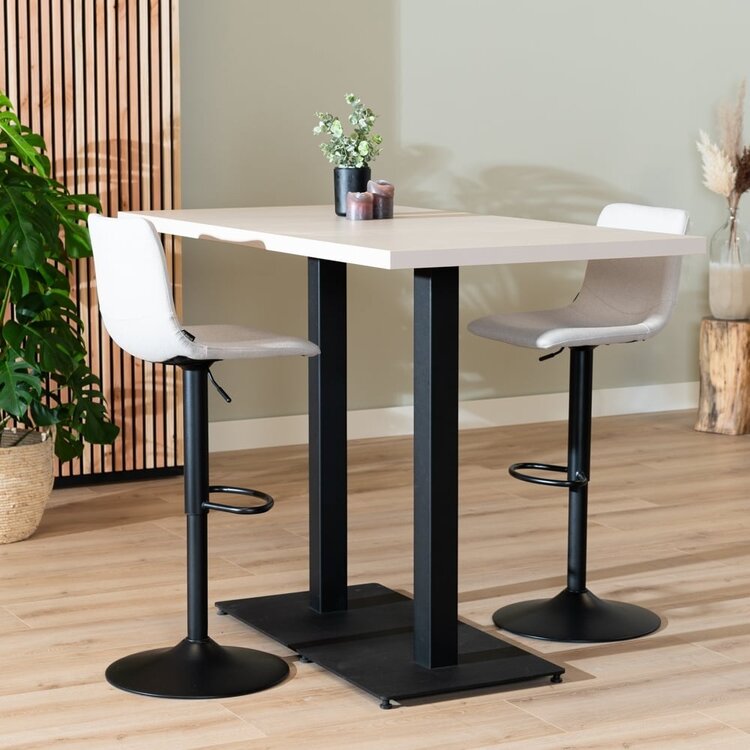 Bartafelonderstel Tomi bistro dubbel metaal zwart 105 cm