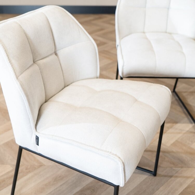 Scandinavische eetkamerstoel Jelle off white