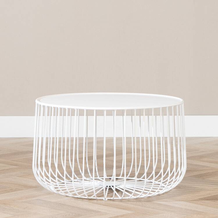 Salontafel Senna metaal wit