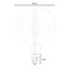 Lichtbron LED bol  amberkleurig Ø20 cm