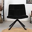 Velvet fauteuil Eevi zwart