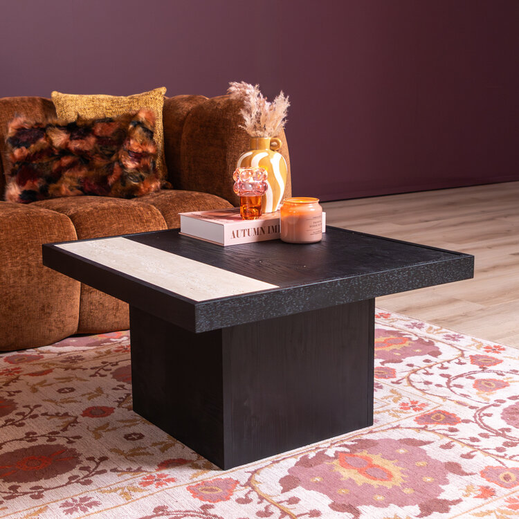 Salontafel Java 70x70 cm zwart eiken
