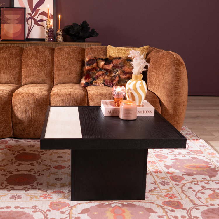 Salontafel Java 70x70 cm zwart eiken
