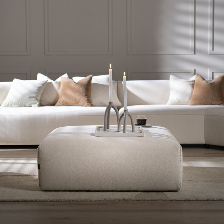 Hocker July chenille off white