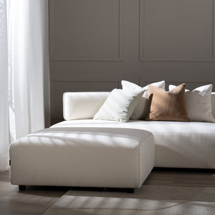 Hocker July chenille off white